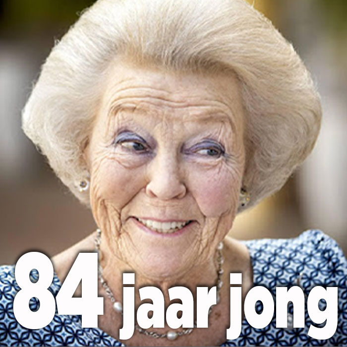 prinses Beatrix 84 jaar jong