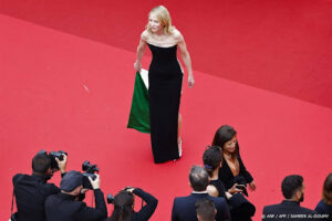 Fans herkennen Palestijnse vlag in Cannes-jurk Cate Blanchett