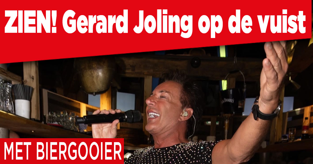 ZIEN: Gerard Joling op de vuist met biergooier