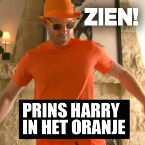 Wat doet prins Harry in het oranje?