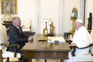 Koning Abdullah op bezoek bij paus Franciscus