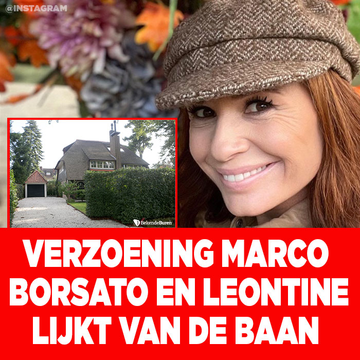 Verzoening tussen Marco Borsato en Leontine lijkt van de baan