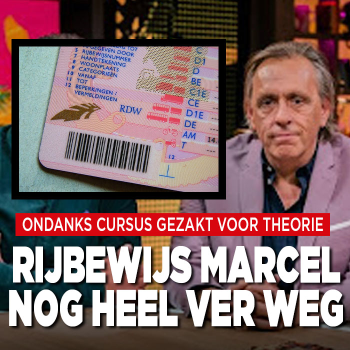 Rijbewijs nog heel ver weg voor Marcel van Roosmalen na zakken voor theorie.