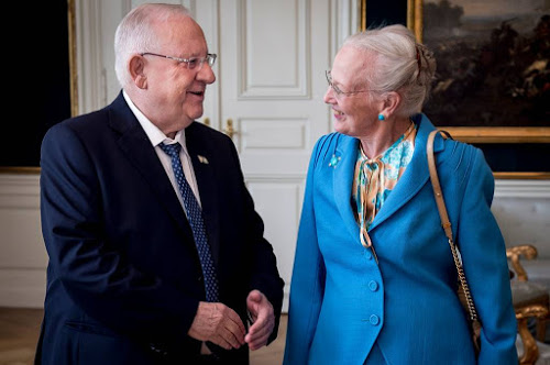 Margrethe ontvangt president van Israël
