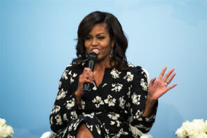 De blote dijen van Michelle Obama