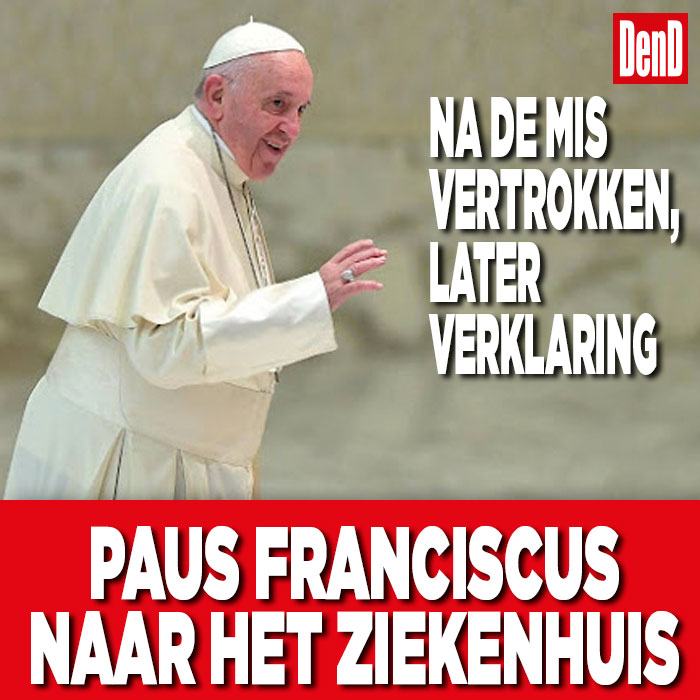 Paus Fransiscus naar ziekenhuis voor operatie