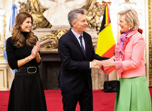 Prinses Astrid ontmoet Argentijnse president