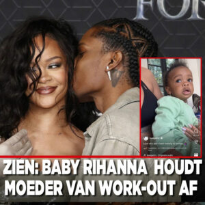 ZIEN: baby Rihanna houdt zijn moeder van work-out af