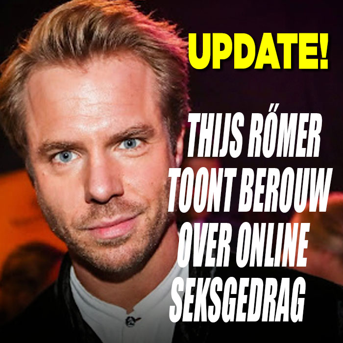 Thijs Römer toont berouw over seksgedrag online.