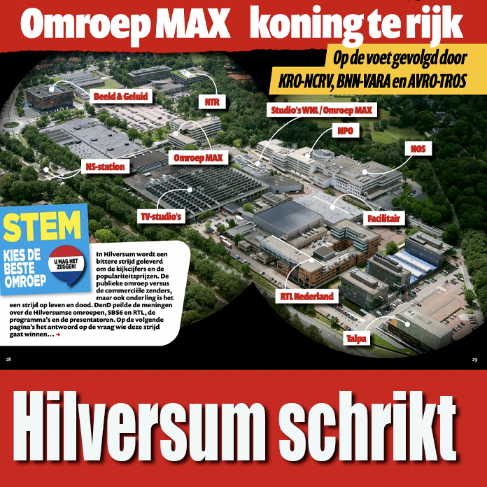 DenD-peiling: Omroep Max is de baas in Hilversum