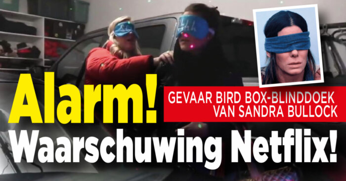 Bizar: Bird Box-kijkers volgen geblinddoekte Sandra Bullock