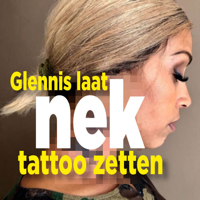 Glennis laat tattoo zetten op bijzondere plek