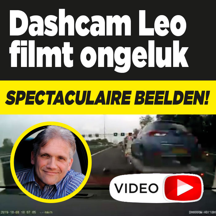 Leo de Haas legt eigen auto ongeluk vast met dashcam