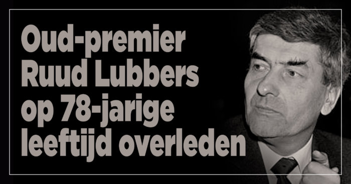 Achtergrond: minister van Staat Ruud Lubbers (78) overleden