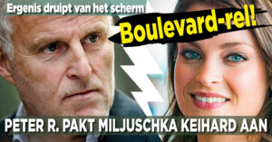 Mot tussen Miljuschka en Peter R. in RTL Boulevard