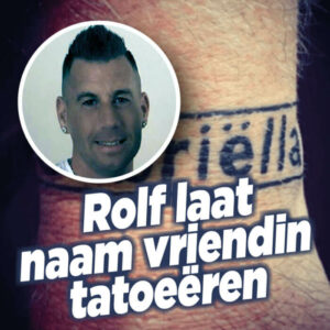 Rolf Tangel tatoeëert naam vriendin op pols