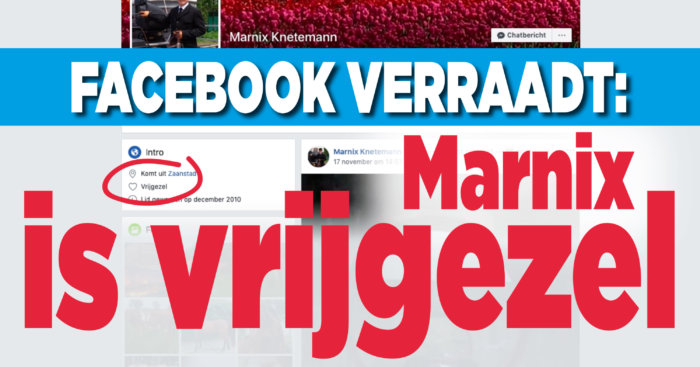 Facebook verraadt relatiestatus Marnix