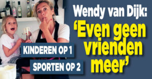 Wendy van Dijk verkiest sport boven vrienden