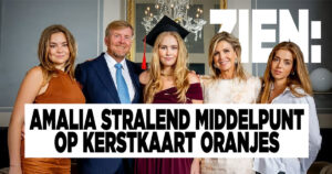 ZIEN! Amalia stralend middelpunt op kerstkaart Oranjes