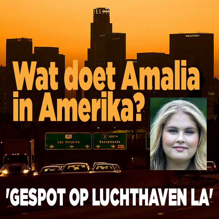 Wat doet Amalia in Amerika? &#8216;Gespot op luchthaven LA&#8217;