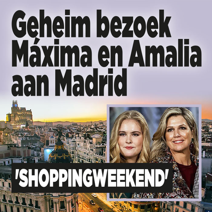 Amalia in het geheim aan het shoppen met moeder in Madrid