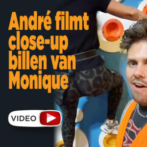 André filmt close-up billen van Monique