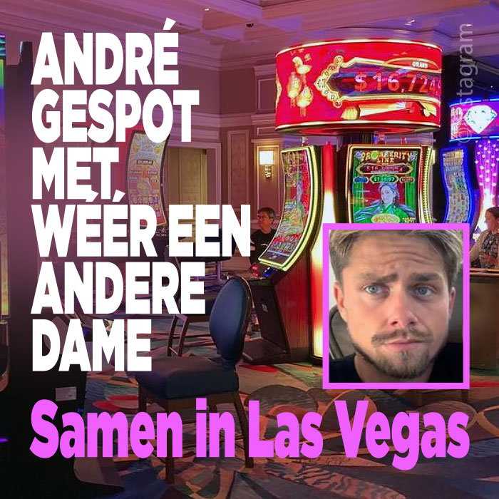 André weer gespot met andere dame in Vegas