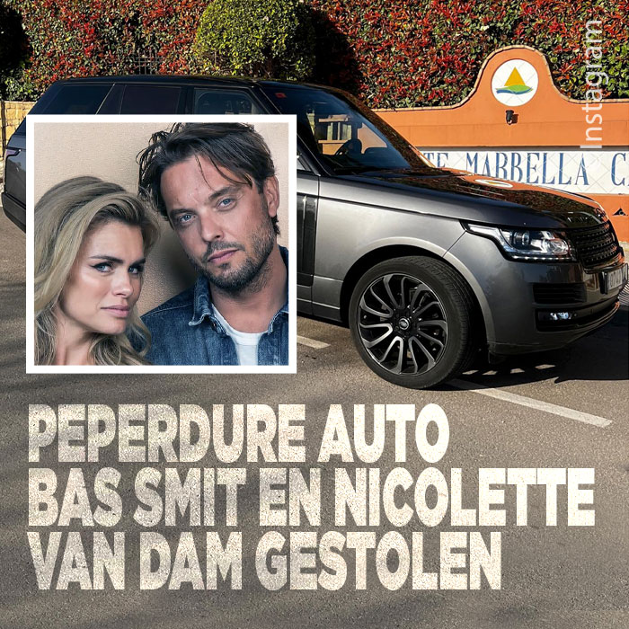 Auto Bas Smit en Nicolette van Dam gestolen