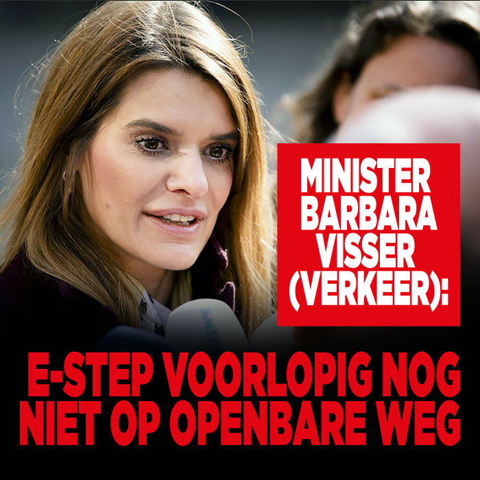 E-steppen op de openbare weg kan nog niet|Minister Barbara Visser