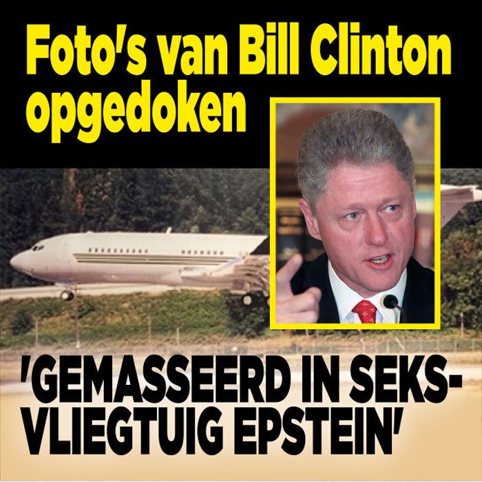 Foto&#8217;s van Bill Clinton in seks-vliegtuig Epstein opgedoken
