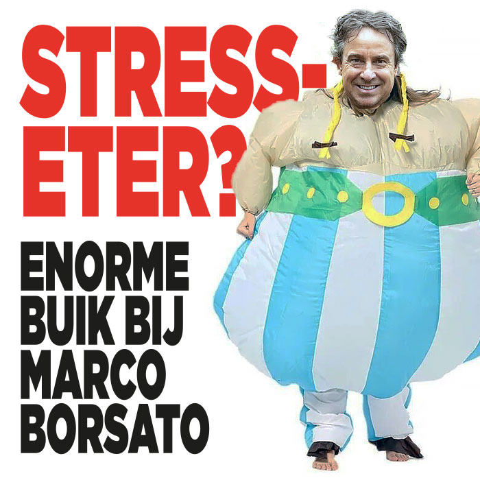 Marco Borsato heeft een enorme buik