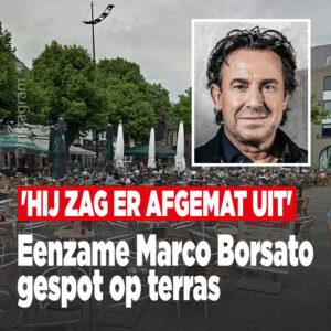Eenzame Marco Borsato gespot op terras: &#8216;Hij zag er afgemat uit&#8217;