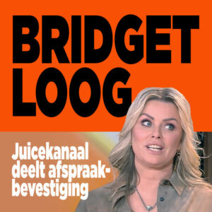 Juicekanaal deelt afspraakbevestiging: &#8216;Bridget Maasland LOOG&#8217;