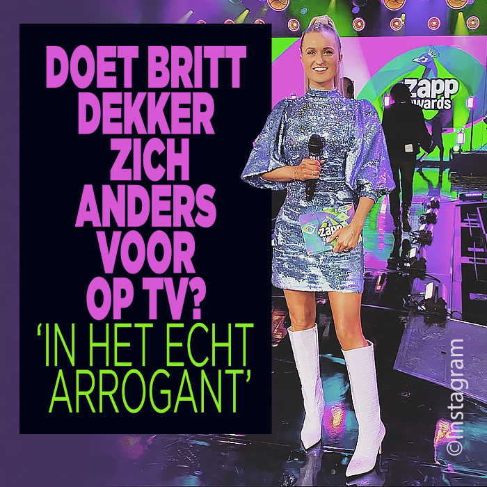 Doet Britt Dekker zich anders voor op tv? &#8216;In het echt arrogant&#8217;
