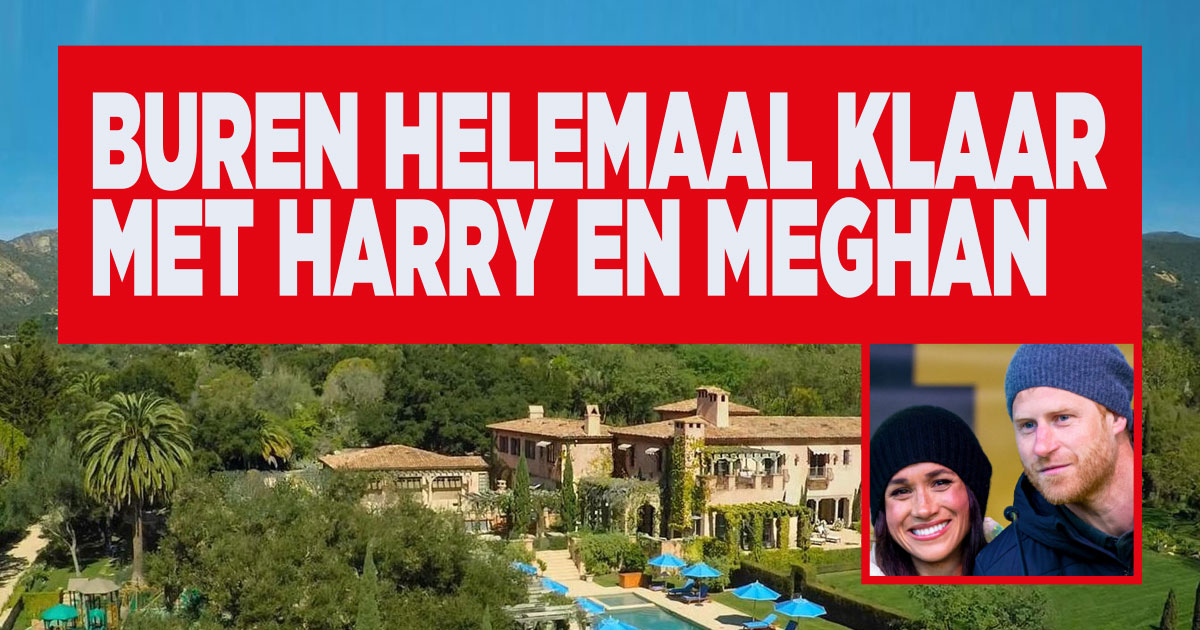 Buren helemaal klaar met Harry en Meghan