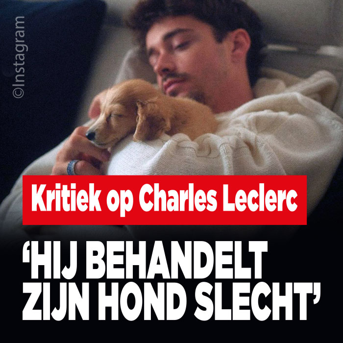 Charles Leclerc behandelt zijn hondje slecht