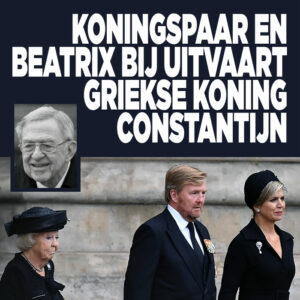 Koningspaar en Beatrix bij uitvaart Griekse koning Constantijn