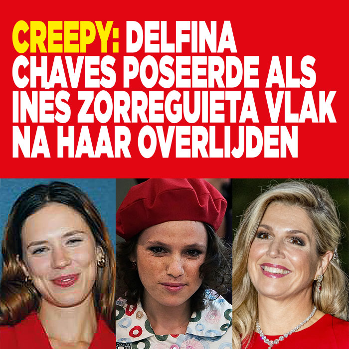 Creepy: Delfina Chaves poseerde als Inés Zorreguieta vlak na haar overlijden