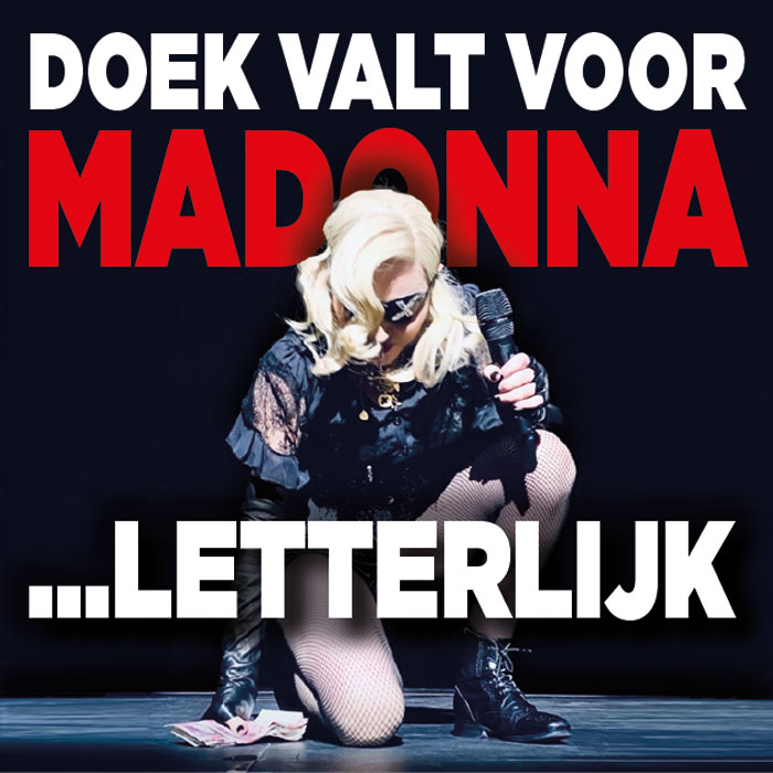 Doek valt voor Madonna&#8230;.letterlijk
