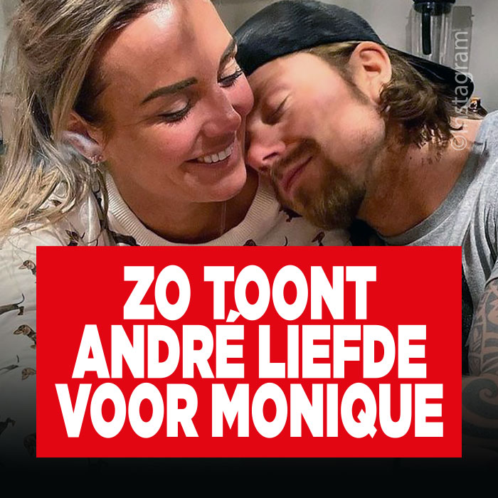 André toont liefde voor Monique