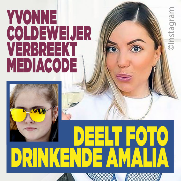 Yvonne Coldeweijer verbreekt mediacode: deelt foto drinkende Amalia