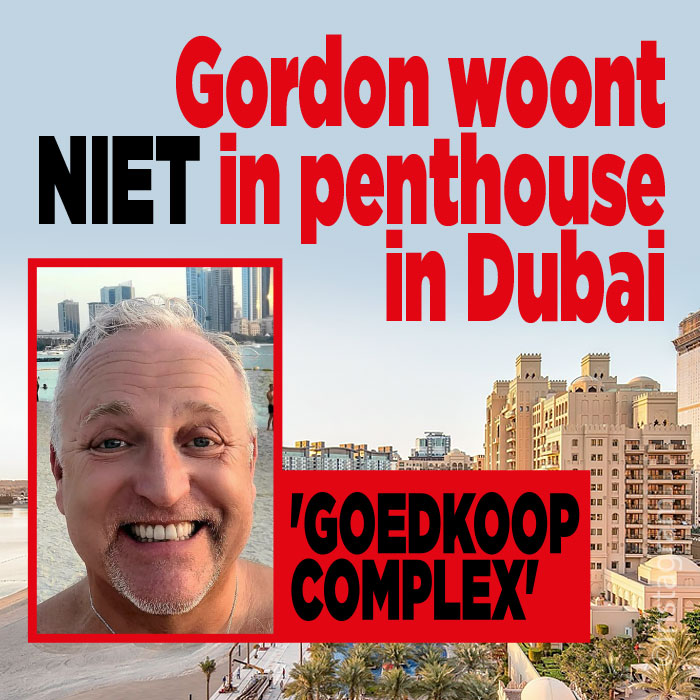Gordon woont in goedkope flat in Dubai