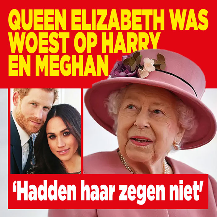 Queen was woest op Harry en Meghan