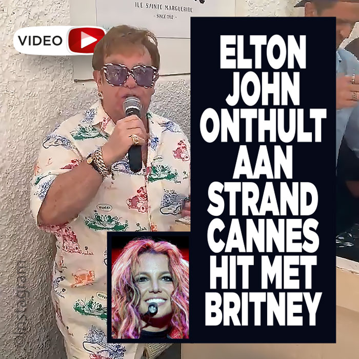 Elton lekt nieuw nummer met Britney in Cannes