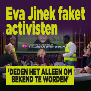 Eva Jinek faket activisten: &#8216;Deden het alleen om bekend te worden&#8217;