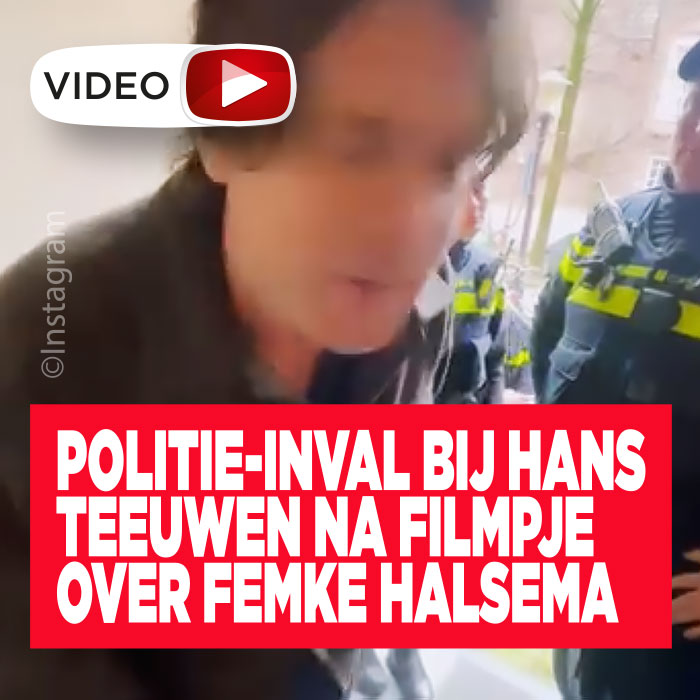 Politie-inval bij Hans Teeuwen na filmpje over Femke Halsema