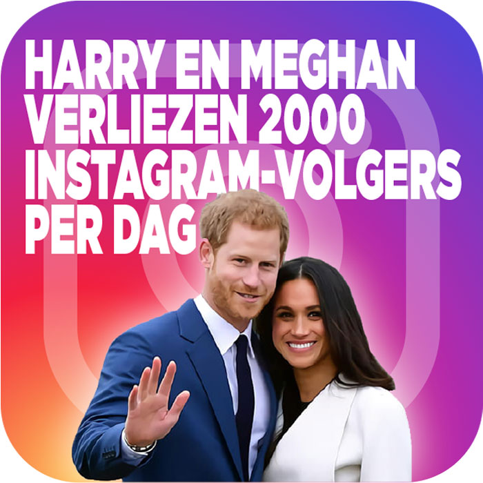 Harry en Meghan verliezen 2000 instagram-volgers per dag