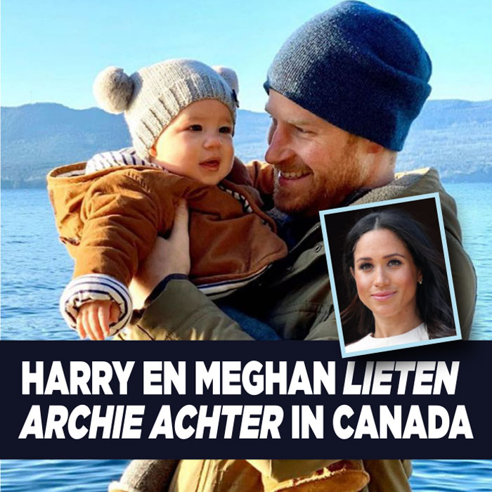Meghan en Harry lieten baby Archie achter in Canada