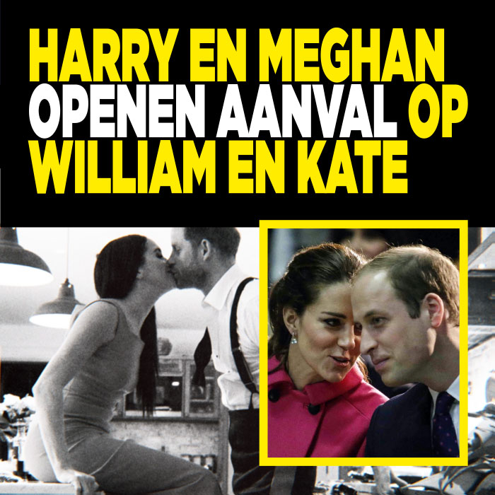 Harry en Meghan openen aanval op Kate en William