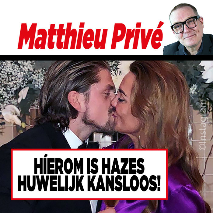 Showbizz-deskundige Matthieu Slee: Híerom is Hazes huwelijk kansloos!￼